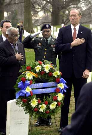 Herman Johnson at Arlington cemetery